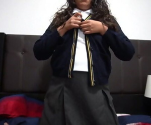cute schoolgirl in uniform..